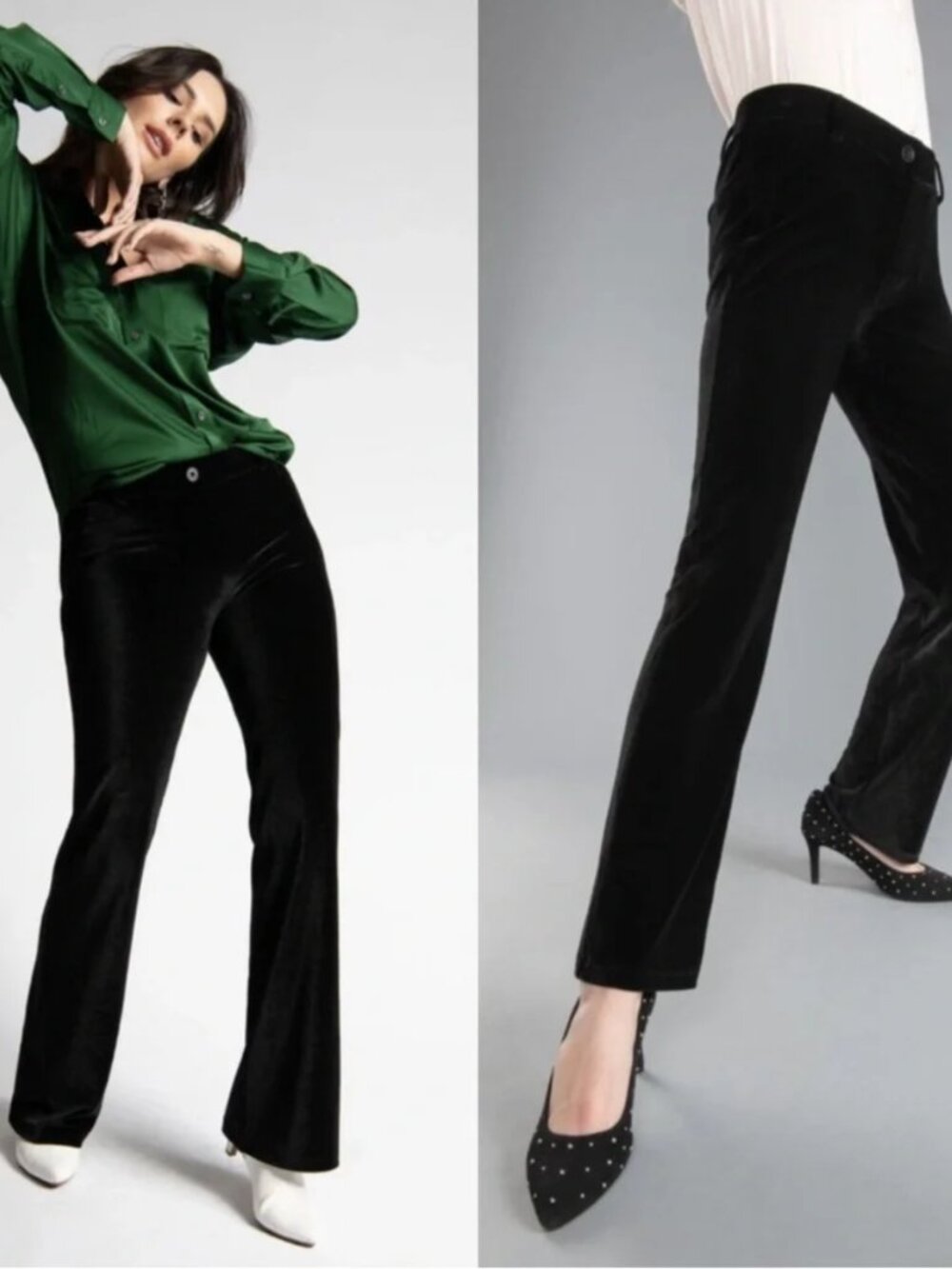 New Betabrand Black Velvet Bootcut Dress Pant Yoga Pants Medium